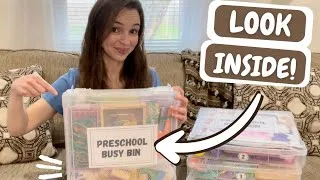 Thumbnail: Spring Preschool Busy Bins | Look Inside Our Toddler Busy Bins