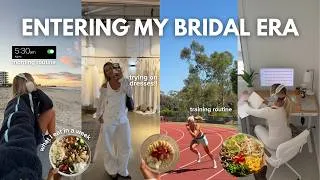 Thumbnail: entering a new era... wellness, wedding dresses & getting stronger | 5am morning routine + training