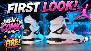 Thumbnail: 🔥 FIRST LOOK! Air Jordan 4 “Comic” – Nike NAILED This One!