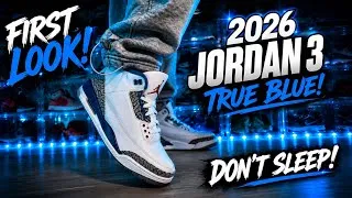 Thumbnail: 🔥 FIRST LOOK! 2026 Air Jordan 3 “True Blue” Review & On Feet!