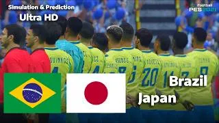 Thumbnail: BRAZIL vs JAPAN | ROUND OF 32 | Football Simulation & Prediction eFootball PES 2021 Gameplay on PC