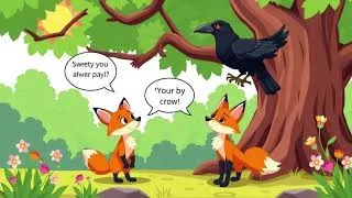 Thumbnail: 🦊 चालाक लोमड़ी और कौवा | हिंदी नैतिक कहानी | Moral Story for Kids 🎧✨ #podcast