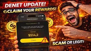 Thumbnail: Denet Referral Rewards LIVE 😱 Claim USDT Now! Real Proof ya Scam? Full Truth Revealed! Denet Update