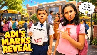 Thumbnail: Adi Ko Aaj Daant Padegi? 😨 PTM Day & Final Marks Reveal | Teacher Ne Kya Bola?