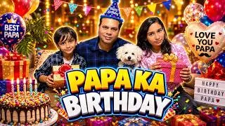 Thumbnail: 🎉 Papa Ka Birthday Surprise! 🎂 Emotional Family Celebration | Pari, Adi & Chiku ❤️