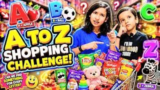 Thumbnail: A to Z Alphabet Shopping Challenge in Supermarket! #stationery #learnwithpari 
