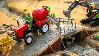 Thumbnail: DIY Mini Tractor Science Project Builds a Strong Concrete Bridge With Brick And Cement @Aafnocreator