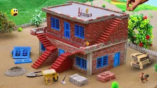 Thumbnail: Mini bricks house | Diy tractor making construction house building science project @Aafnocreator 