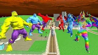 Thumbnail: Giant Devil Snake Franklin VS Colorful Hulk 😱 INDIAN BIKE DRIVING 3D