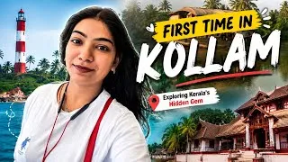 Thumbnail: FIRST TIME IN KOLLAM! 😍 | Kerala’s Hidden Gem You NEED to Explore! 🌴✨ | Aakarshita Vibes