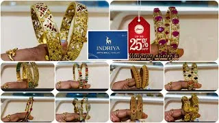 Thumbnail: INDRIYA Gold Bangles designs with price | Indriya 22kt gold bangles collection |Gold bangles designs