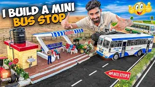 Thumbnail: I Build Mini Bus Stop for villagers 😱 using mini bricks with Rc Vehicles 👍Mini City Construction 🚧 