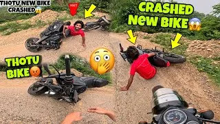 Thumbnail: Crashed Thotu New Bike😱 Sam ne yeh kya kardiya | Drag Race with Thotu New Bike