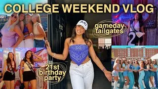 Thumbnail: SATURDAY COLLEGE VLOG: football game, tailgates, & 21st birthday party!!
