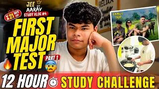 Thumbnail: JEE Study Vlog 📚 | 12 Hour Study Challenge 🔥| First JEE Major Test Prep  - Part 1 😰 | JEE with Aarav