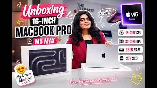 Thumbnail: Unboxing 16-inch MacBook Pro – M5 Max, 18-core CPU, 32-core GPU, 36GB RAM, 2TB SSD (Silver) laptop