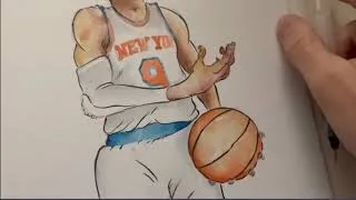 Thumbnail: Aaron Lafond (Quarantine) MSG Network Commercial for the New York Knicks - watercolor R.J. Barrett