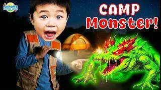 Thumbnail: KIDS!👹A Mystery MONSTER Visited Our Camp!⛺| EDUCATIONAL KIDS NATURE SHOW🌿