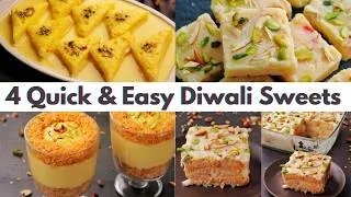 Thumbnail: 4 New & Easy Diwali Sweets Recipes in 30 Minutes | 4 New & Unique Diwali Sweets Recipes