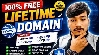 Thumbnail: 100% FREE Lifetime .com.np Domain | How to Get Free Domain in Nepal 2026 🔥