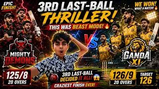 Thumbnail: 🔥 MIGHTY DEMONS vs GANDA XI — 3RD LAST-BALL THRILLER! 😱🏏 THIS WAS BEAST MODE!