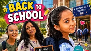 Thumbnail: Back to School 🤩🏫 👩‍🏫 🎒| Vanu Ka First Day Of School | New Session | Aayu and Vanu