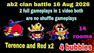 Thumbnail: Angry birds 2 clan battle 16 Aug 2026 no shuffle gameplay 4 bubbles Ratio 128#ab2 clan battle today