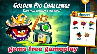 Thumbnail: Angry birds 2 the golden pig challenge 16 Aug 2026 with Red gems free #ab2 golden challenge today