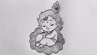 Thumbnail: Shree Krishna Drawing Easy Step By Step // krishna drawing easy //Shree Krishna