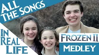 Thumbnail: Frozen 2 in 9 minutes: ALL the songs in real life! DISNEY medley by siblings Abby & Annalie + Adam