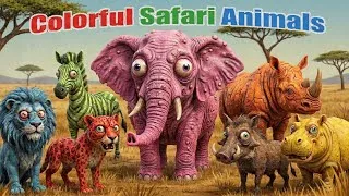 Thumbnail: Colorful Prehistoric Safari Animals | Animals Song | Nursery Rhymes | ABC Songs | ABC Animals Sounds