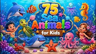 Thumbnail: 75 Amazing Sea Animals for Kids | Learn Sea Creature Names and Fun Facts | Ocean Animals for Kids
