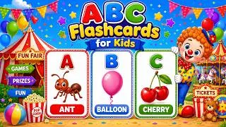 Thumbnail: ABC Flashcards for Kids | Learn A to Z Alphabet Words with Pictures | Preschool Learning