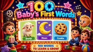 Thumbnail: Baby's First 100 Words | 100 Words to Help Babies Learn to Talk | Baby and Toddler Learning
