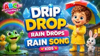 Thumbnail: ☔ Rainy Day Pitter Patter | Drip Drop kids song | Let's Splash Splash with Baby & Jungle Animals 