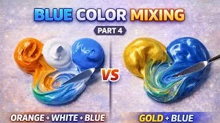Thumbnail: Blue Color Mixing Experiments | Satisfying Acrylic Paint Blends | Part 4