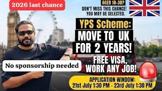Thumbnail: UK സ്വപ്നം കാണുന്നവർക്ക് വമ്പൻ അവസരം!Happy News YPS 600 VISA #yps #ukjobs