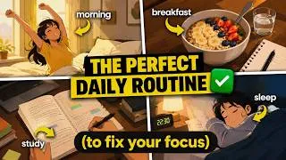Thumbnail: The PERFECT Daily Routine for Students 📚💯| Time Table & Productivity Hacks to Balance Life & Studies