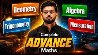 Thumbnail: Full Advanced Maths Practice Questions | Geometry, Algebra,Mensuration & Trigonometry | SSC CGL 2026