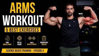 Thumbnail: The ONLY 5 ARMS Exercises You Need for Muscle Mass (Grow Biceps & Triceps)