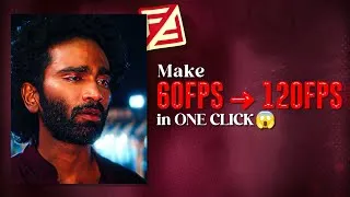 Thumbnail: 60 FPS ➜ 120 FPS in ONE CLICK 😱 | Flowframes AI Tutorial Telugu