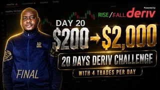 Thumbnail: Is it Possible to Grow $200 to $2,000 in 20 Days with Only 4 trades per Day in Deriv? DAY 20 - FINAL