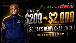 Thumbnail: Is it Possible to Grow $200 to $2,000 in 20 Days with Only 4 trades per Day in Deriv? DAY 19