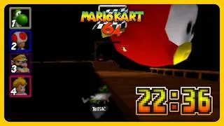 Thumbnail: Mario Kart 64 150cc All Cups (Skips) Shortcut Speedrun 22:36 (World Record)