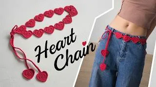 Thumbnail: Heart Chain Belt - Crochet Tutorial for Beginners