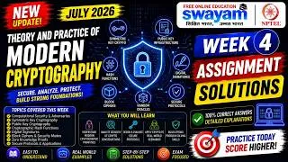 Thumbnail: Theory and Practice of Modern Cryptography Week 4 Assignment Answers 2026 | NPTEL July 2026