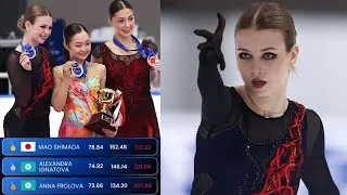 Thumbnail: Mao Shimada🇯🇵🥇[3A,4T] // Alexandra Ignatova (Trusova)🥈 [4Lz] // Anna Frolova 🥉 Kinoshita group cup