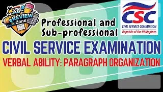 Thumbnail: Civil Service Reviewer 2026 Professional / Sub-professional - Verbal Ability: Paragraph Organization