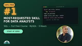 Thumbnail: SQL for Data Analysts – Complete Beginner Course, No Experience Needed