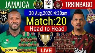 Thumbnail: Jamaica Kingsmen vs Trinbago knight riders | Match 20 | CPL 2026 LIVE | Preview & Playing XI